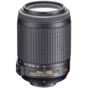  Nikon 55-200mm f/4-5.6G ED-IF AF-S DX VR Vibration Reduction Lens F/DSLR Cameras -  U.S.A. Warranty 