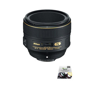  Nikon Nikon 58mm f/1.4G AF-S Nikkor Lens - Nikon U.S.A. Warranty - Bundle With 72MM UV Filter, New Leaf 3 Year (Drops & Spills) Warranty, Cap Leash II, Cleaning Kit, Lens Tissue 
