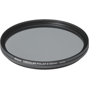  Nikon 62mm Circular Polarizer II Thin Ring Multi-Coated Glass Filter 
