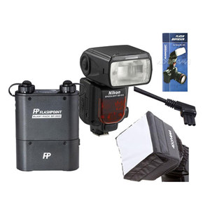  Nikon SB-910 TTL AF Shoe Mount Speedlight Flash, USA Warranty - Bundle with Flashpoint Blast Power Pack, FP Blast Pack Flash Cable F/, FP Flash Diffuser F/ SB910, FP Mini SoftBox Diffuser 