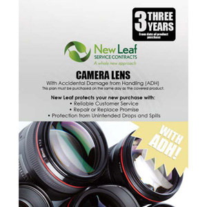 New Leaf PLUS - 3 Year Camera Lens Service Plan with Accidental Damage Coverage (for Drops & Spills) for Product's Retailing up to $2000.00 
