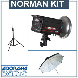 Norman ML-600 600 Watt Second Monolight Kit with Stand & Umbrella: Picture 1 regular