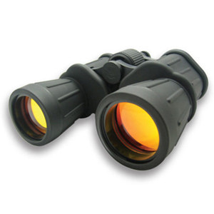  NcSTAR 10x50mm Tactical Water Proof Porro Prism Binocular with 6.2 Degree Angle of View, Ruby Lens, Black 