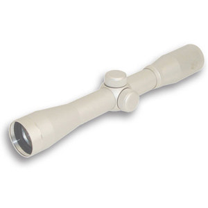  NcSTAR 4x 32mm Pistolero Handgun Scope, Matte Silver Finish with Plex Reticle & Weaver Style Rings 