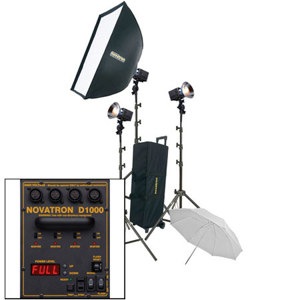 Novatron D1000 3 Head+Power Pack BUNDLE Case+Umbrella+: Picture 1 regular