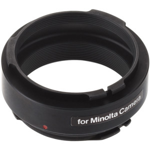  Novoflex Adapter Connects the Universal Bellows to Minolta MD Mount 35mm Cameras. 