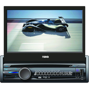 Naxa NCD-705 7" Car LCD Touch Screen Motorized Slide Down PLL Electronic Tuning Stereo AM/FM Radio Multimedia Player NCD705