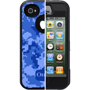 OtterBox Defender Case for Apple iPhone 4S - Ocean IMD Design (Black/Black): Picture 1 regular