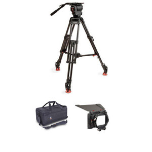  OConnor Ultimate 1030DS Fluid Head and 30L Tripod System - Bundle - with O-Box Deluxe Set, O-Focus DM Photo Lens Set, Petrol PC206 Deca Mini Camporter XL 