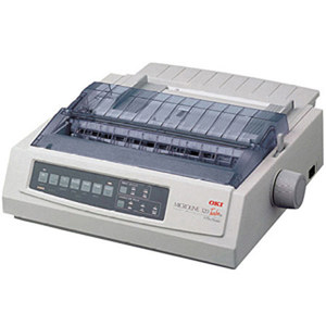  OKI Data Microline 321T, 9-Pin Turbo Dot Matrix Impact Wide-Carriage Printer, for All Invoice Printing Needs. 