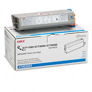  OKI Data Cyan Toner Cartridge for C7100/C7300/C7500 Series Type C4 Printers 