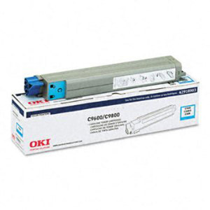  OKI Data Cyan Toner Cartridge for C9600 / C9800 Series Type C7 Printers, Yields Approx. 15000 Pages 