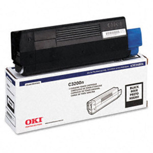  OKI Data 43034804 Black Toner Cartridge for C3200n Type C6 Printer 