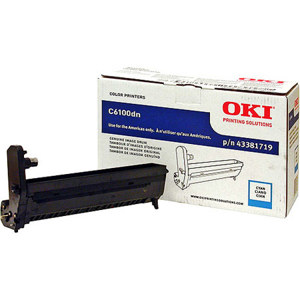 OKI Data 43381719 Cyan Image Drum for C6100/C6150/C5550n MFP/MC560MFP Type C8 Printers 