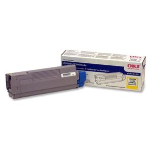  OKI Data 43381901 Yellow Toner Cartridge for C5500n/C5800Ldn Type C8 Printers, Yields Approx. 2000 Pages 