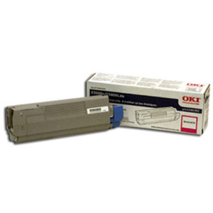  OKI Data 43381902 Magenta Toner Cartridge for C5500n/C5800Ldn Type C8 Printers, Yields Approx. 2000 Pages 