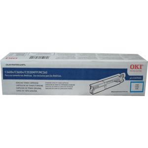  OKI Data SC Cyan Color Toner Cartridge, for C3400n LED Printer and C3530 MFP, (Yield: Approximatly 1,000 Pages) 