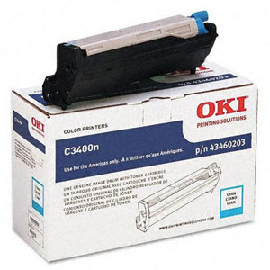  OKI Data Cyan Image Drum with 1K Toner Cartridge, for C3400n LED Printer and C3530 MFP, (Drum Yield: Approximatly 15,000 Pages) 