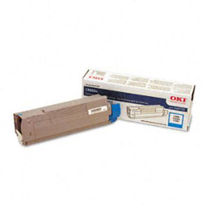  OKI Data Cyan Toner Cartridge for C8800 Series Printers, Yields Approx. 6000 Pages 