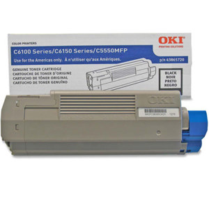  OKI Data 43865720 Black Toner Cartridge for C6150/MC560 Series Printers, Yields Approx. 8000 Pages 