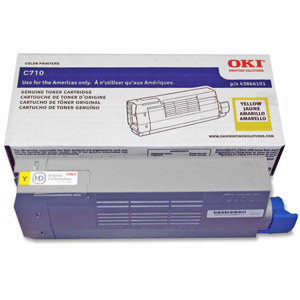  OKI Data Yellow Toner Cartridge for C710 Series Printers, Yields Approx. 11500 Pages 