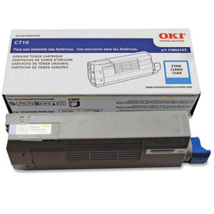  OKI Data Cyan Toner Cartridge for C710 Series Printers, Yields Approx. 11500 Pages 