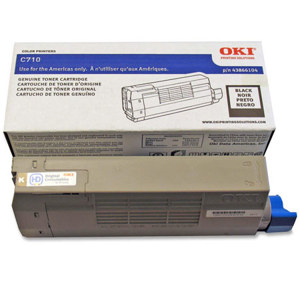 OKI Data Black Toner Cartridge for C710 Series Printers, Yields Approx. 11000 Pages 