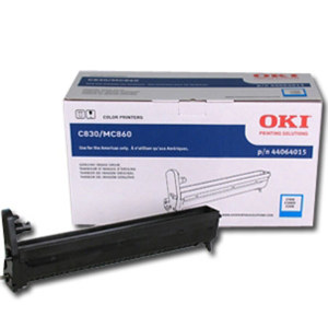  OKI Data 44064015 Cyan Image Drum for C830/MC860 MFP Series Type C14 Printers, Yields Approx. 20,000 Pages 