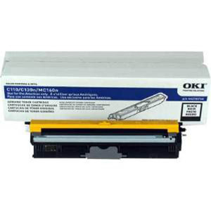  OKI Data Black Toner Cartridge for MC160 MFP/C110/C130n Series Type D1 Printers, Yields Approx. 2500 Pages 