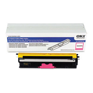  OKI Data 44257014 High Capacity Toner Cartridge for C110, C130n, MC160 Printers, 2500 Page Yield, Magenta 
