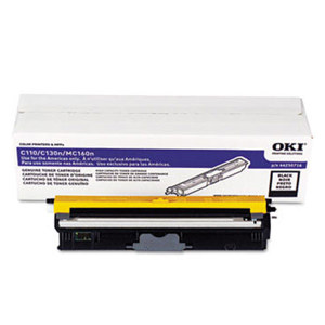  OKI Data 44257016 High Capacity Toner Cartridge for C110, C130n, MC160 Printers, 2500 Page Yield, Black 