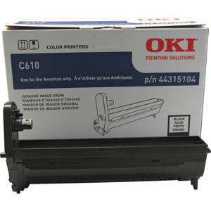  OKI Data 44315104 Black Image Drum for C610 Series Printers, Yield Approx. 20,000 Pages 