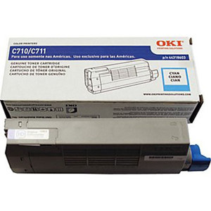  OKI Data Cyan Toner Cartridge for C711 Series Printers, Yields Approx. 11500 Pages 