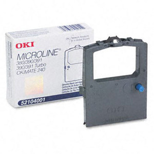  OKI Data 52104001 Black Ribbon for ML380/390+/391+/390T/391T+/390T/n+391T/n 