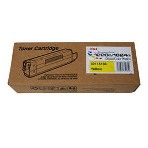  OKI Data 52115104 Type C6 Laser Toner Cartridge for 1220CCS, 1220N, 1624CCS, 1624N Printers, 5000 Pages Yield, Yellow 