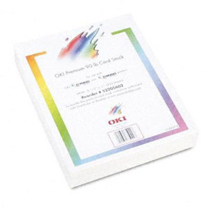  OKI Data Premium Card Stock for C3000/C5000/C7000/C9000 /C830/B6000/B930/B8300 Series Printers, 90 lbs Cover, 8.5x11", Letter Size, 250 Sheets/Box 