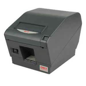 OKI Data POS 407II Direct Thermal POS Label Printer with Cutter, Up to 250 mm/sec Print Speed, 203dpi Resolution, Serial, Charcoal 