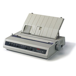 OKI Data ML186 9-Pin Dot Matrix Monochrome Printer, 220V, 375cps Print Speed, 240x216 dpi Resolution, USB/Serial Port 