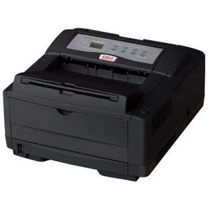  OKI Data B4600n Digital Monochrome Laser Printer, 27 PPM, 2400x600 dpi Resolution, 250 Sheet Capacity, USB/Parallel/Ethernet, Black 