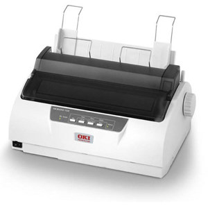  OKI Data Microline 1120 Dot-Matrix Monochrome Printer, 120V, White 