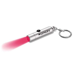  Orion RedBeam, Mini 2-1/2" LED Flashlight with Key Ring 