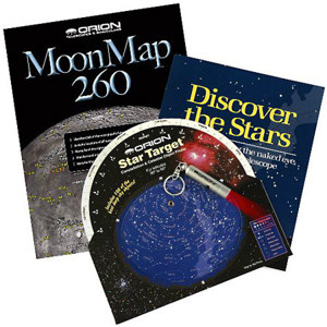  Orion Beginning Stargazer's Toolkit, Includes Planisphere, MoonMap 260, LED flashlight and Discover the Stars Guide Book 