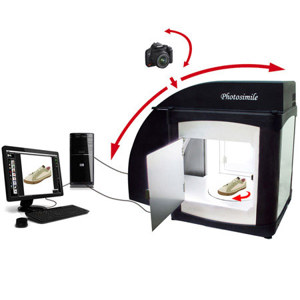  Ortery Photosimile 5000 Automated 3D Photography Studio, 6500K Daylight Lamps, 45x28x34" Light Box, Total PC Control, 360deg. Turntable 