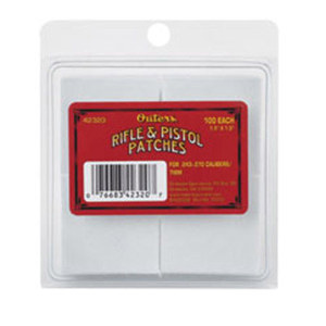  Outers Synthetic Cleaning Patches, .243 thru 7mm Caliber, 100 Pk. 
