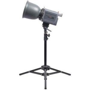  Interfit Photographic Compact Light Stand for use with a Background Light Behind Subject, Adjustable 18.5" to 30.5", Black 