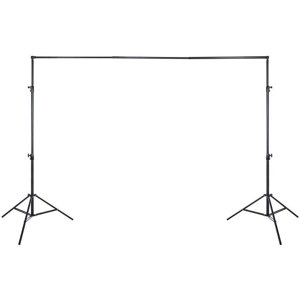  Interfit Photographic Free Standing Background Support with Telescopic Cross Bar, Large, 102" H, 124" W 