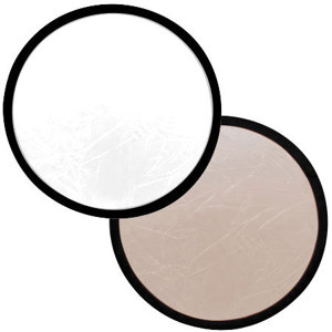  Interfit Photographic 42" Circular Collapsable Disc Reflector, Sunlight / White. 