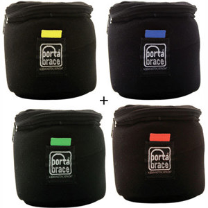  Porta Brace LC4SET, 4" Padded Lens Cups (Set of 4: Green / Yellow / Red / Blue) 