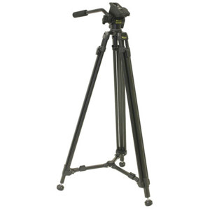  Panasonic AG-YUTDV Two Stage Professional Aluminum Tripod with Case, Maximum Height 5', Capacity 8 lbs 