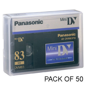 Panasonic AYDVM83PQ 83/55 Minute Professional Quality Mini-DV Digital Tape AYDVM83PQ50